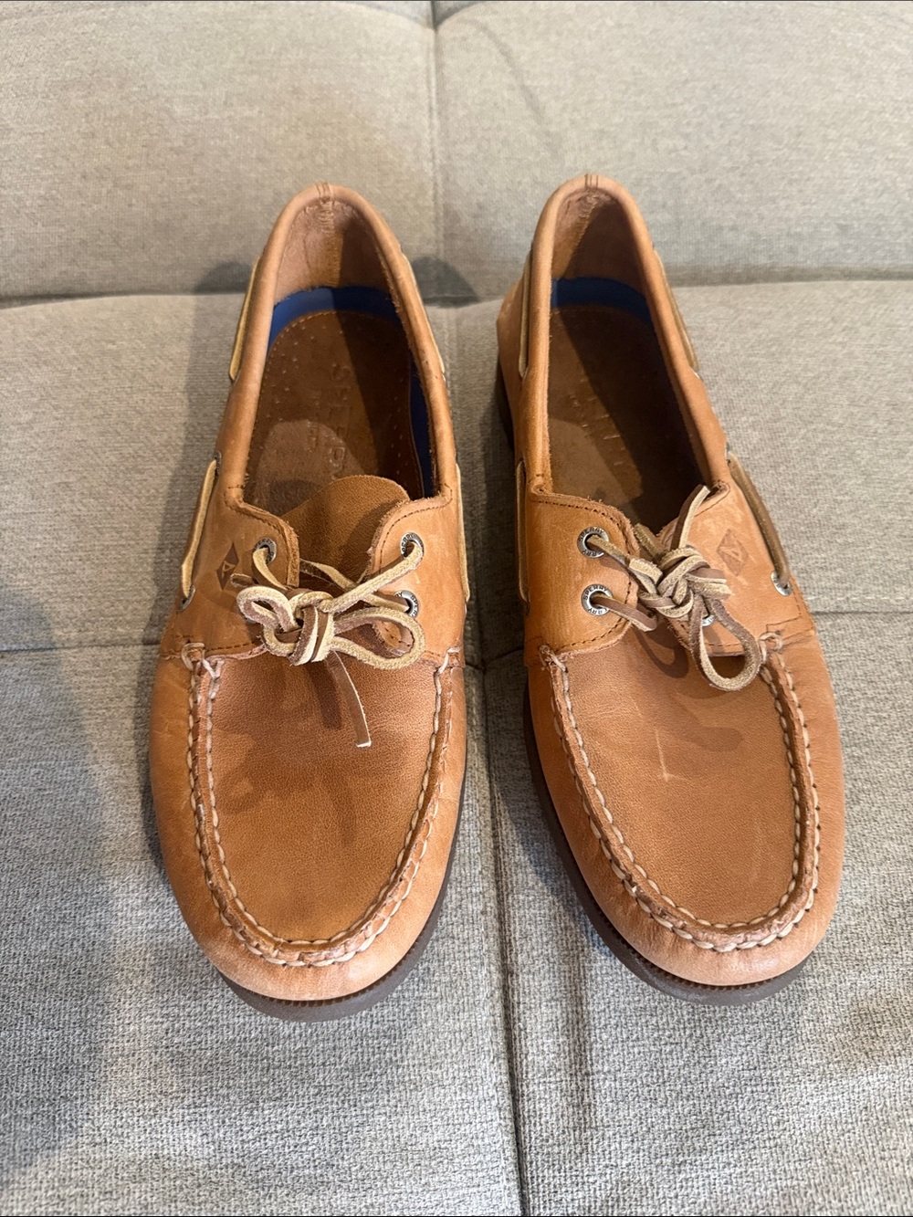 Men's Sperry Tan Leather Boat Shoes